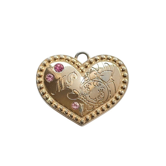 Mezzo Piano Pendant Heart Charm Gold RARE From Japan Heisei Brand 2009