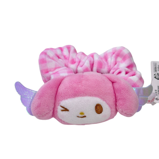 My Melody Scrunchie Hair Tie Plush Angel Wings NEW from Sanrio Japan