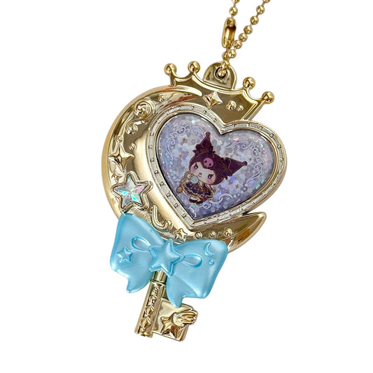 Kuromi Sanrio Kiratti Magical Charm Key Gachapon Charm Ribbon Keychain Gold