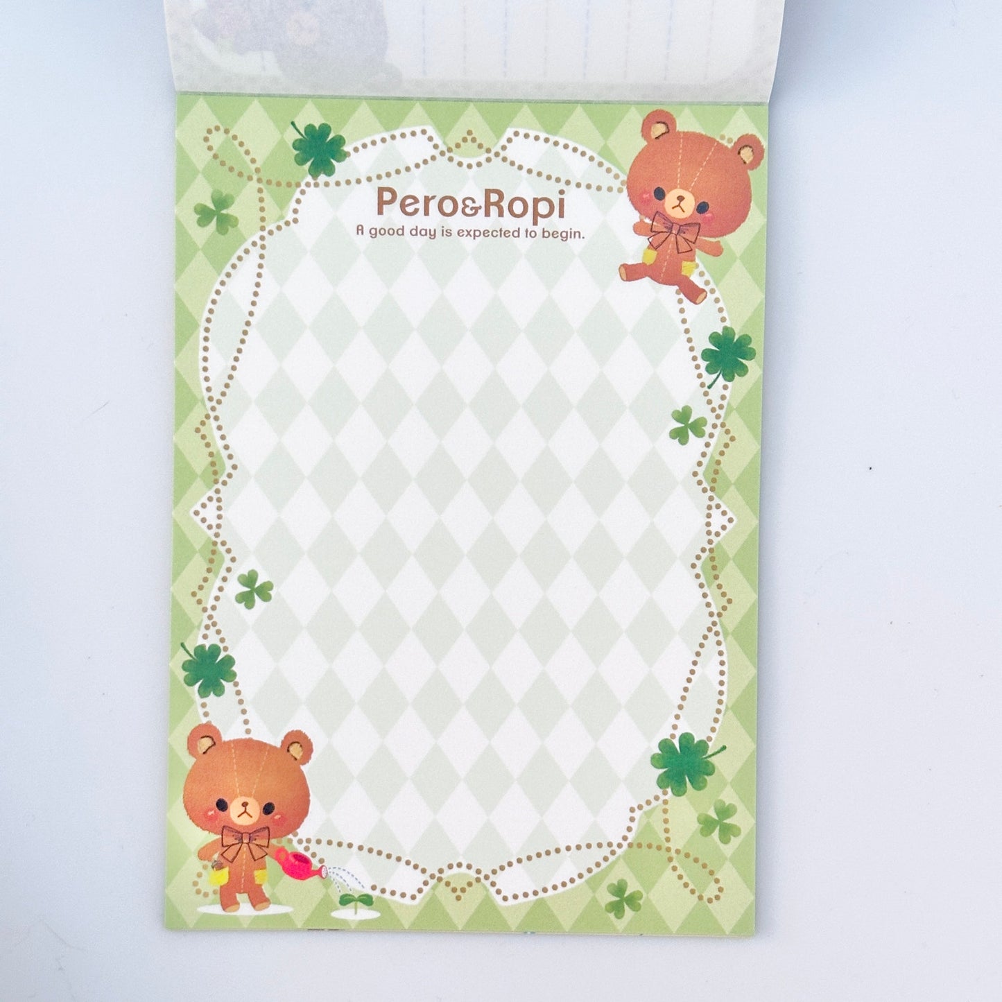 Pero & Ropi Memo Pad Heisei Retro Vintage Bears Kawaii Clover Circus