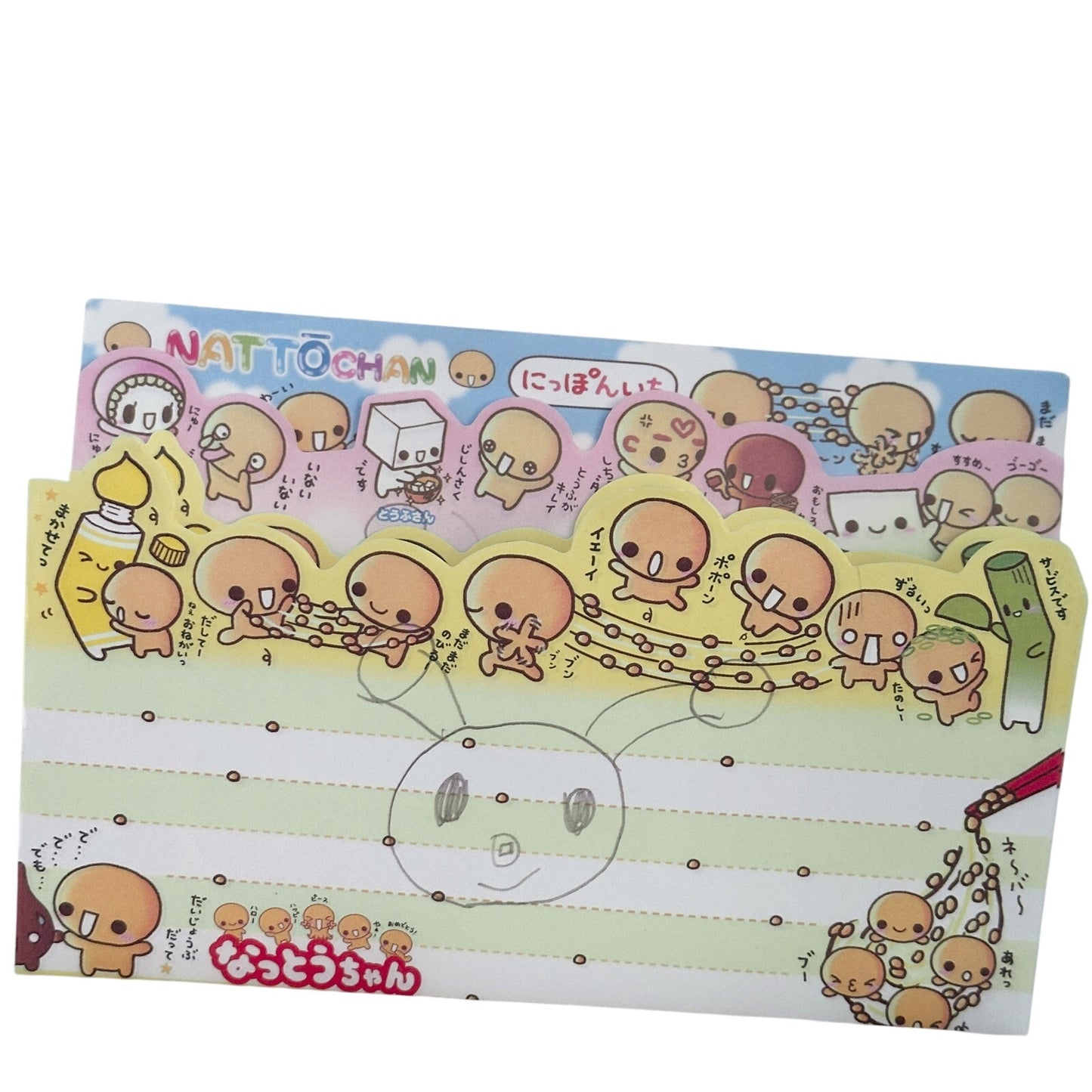 Natto-Chan Vintage Heisei Retro Japanese Memo Pad Stationery Kawaii Notebook