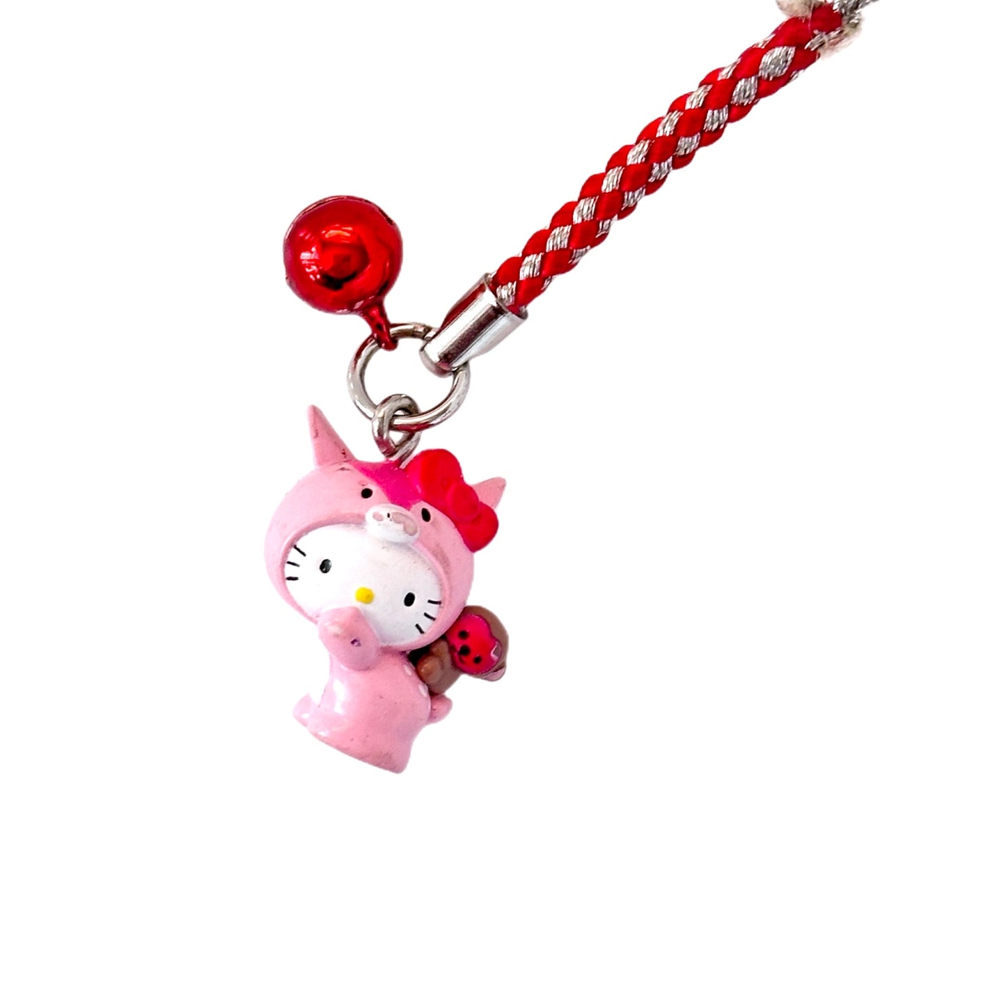 RARE Hello Kitty Local Pink Monkey Charm Phone Strap