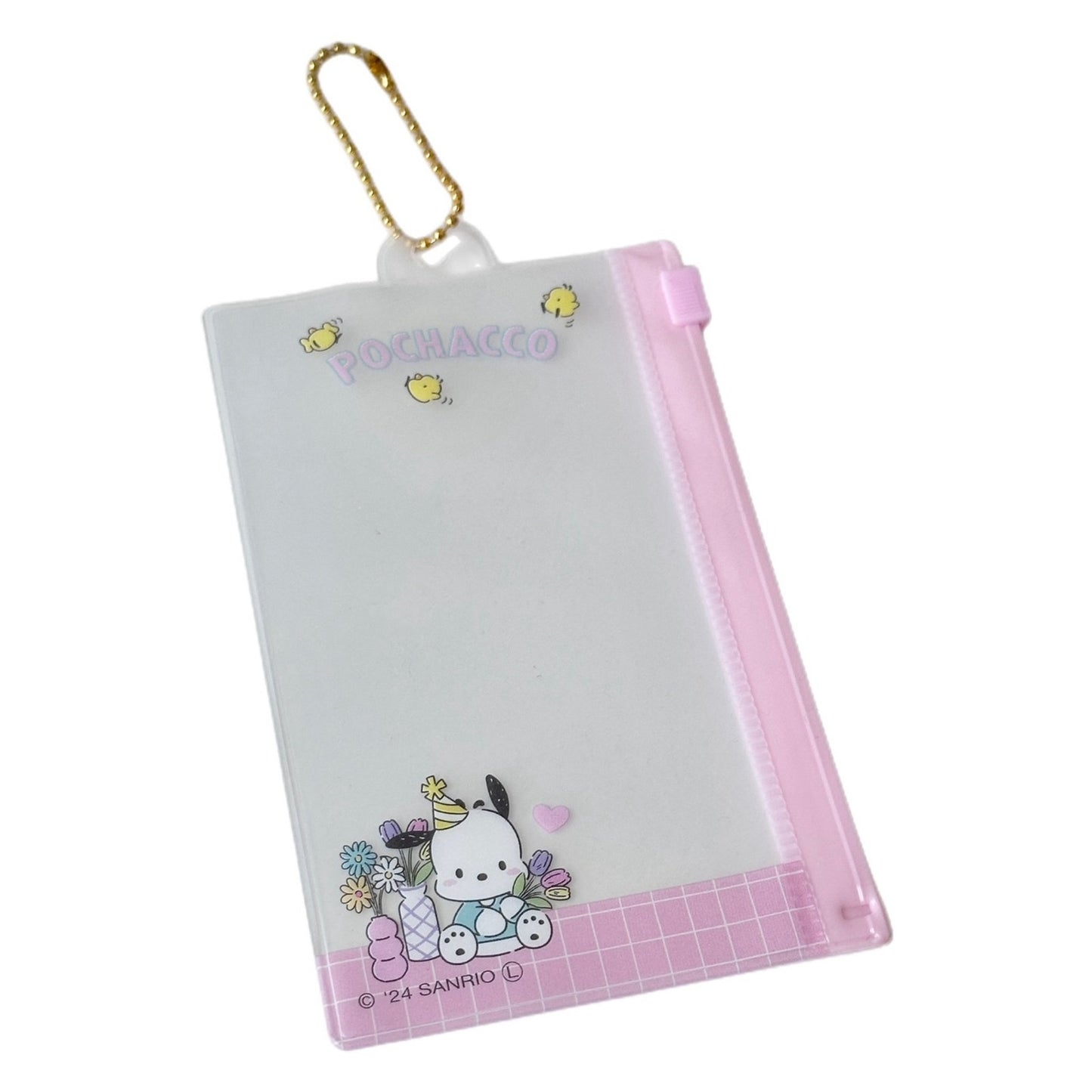 Pochacco Clear Zipper Toy Carrier Vinyl Bag Charm