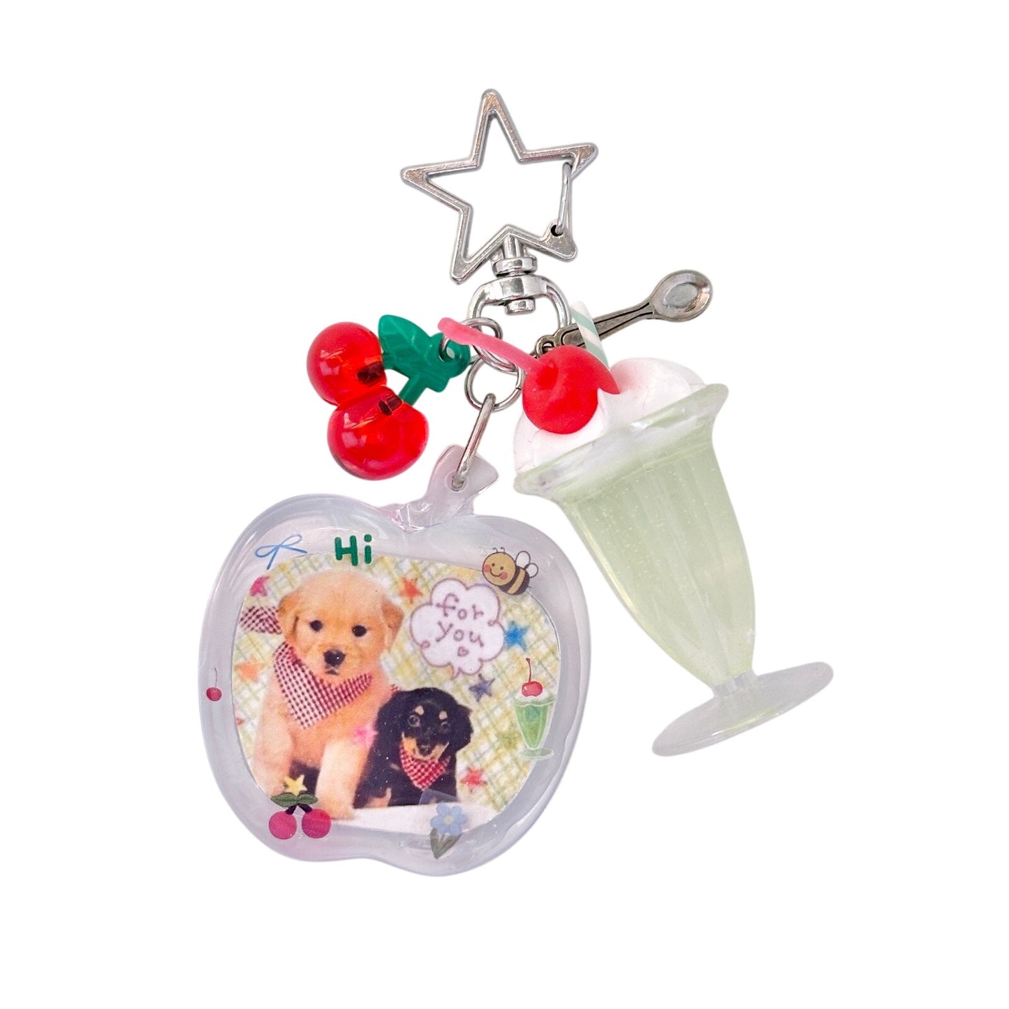 Ice Cream Soda Puppies Bag Charm