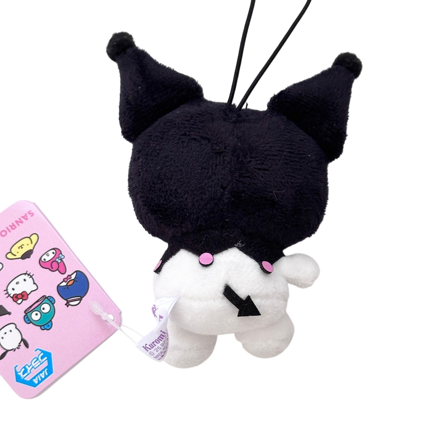 Kuromi Sanrio Japan Mascot Strap Plush Toy 4" Official Merch