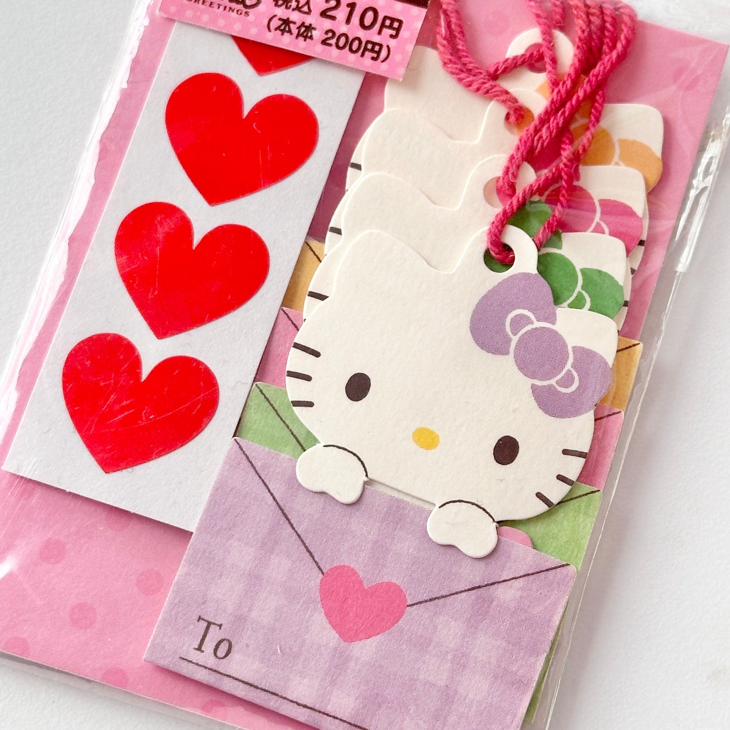 Hello Kitty Valentine Envelope Gift Tags