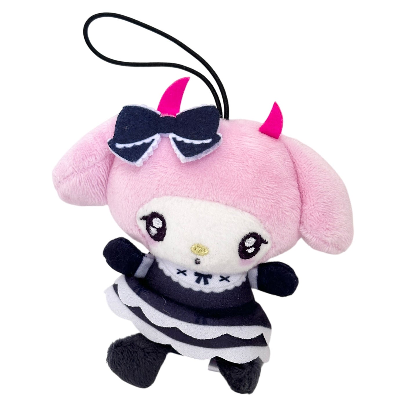 Devil Maid Gothic Lolita My Melody Sanrio Japan Mascot Strap Plush Toy 4"