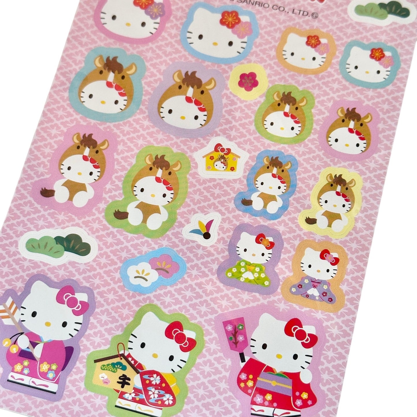 2014 New Years Hello Kitty Sticker Sheet Year of the Horse