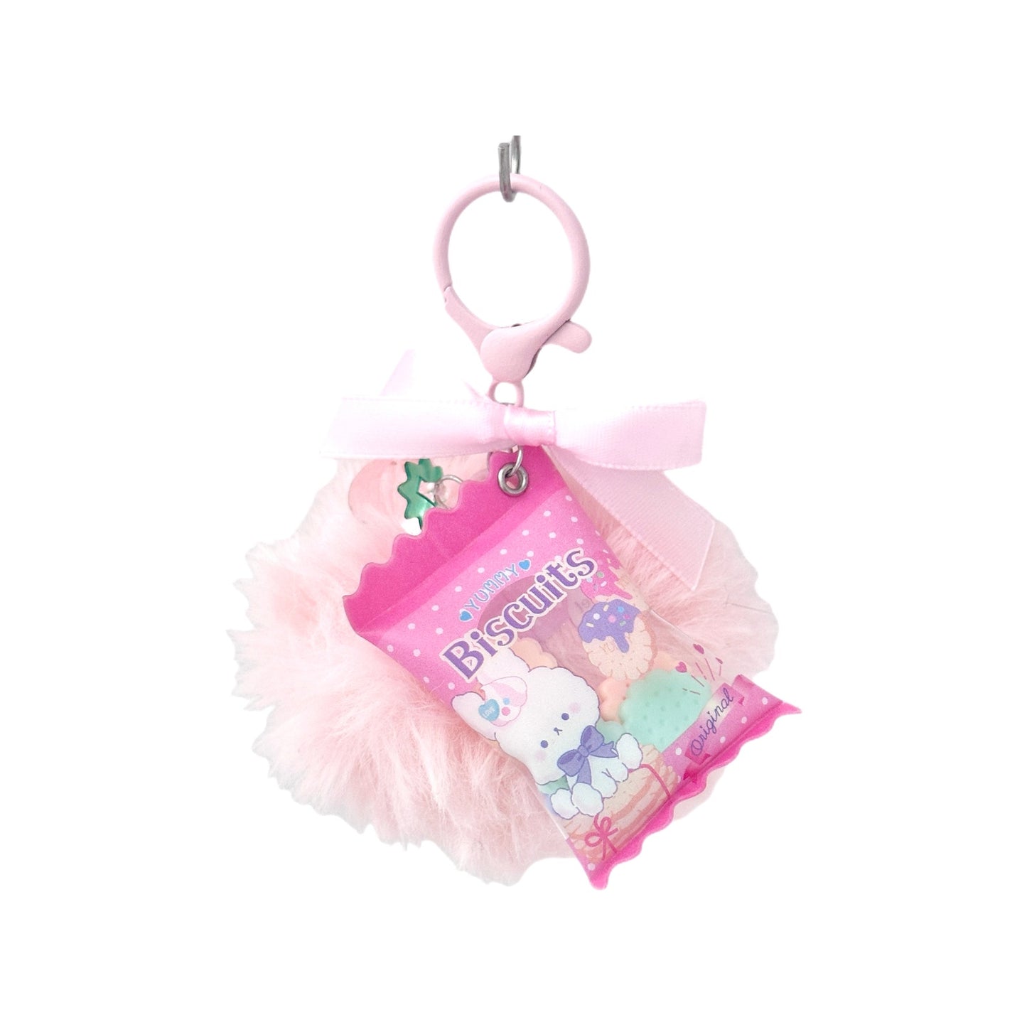 2000s Shaker Charm Pink Pom Pom Bag Charm