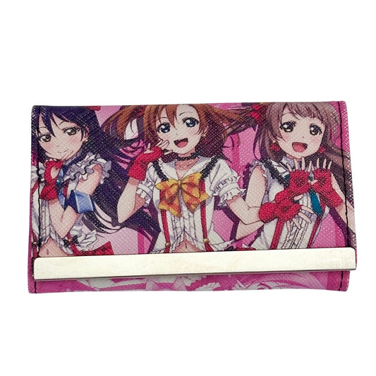 Love Live! Sunshine!! Anime Wallet Card Holder Charms Trifold with Free Pouch