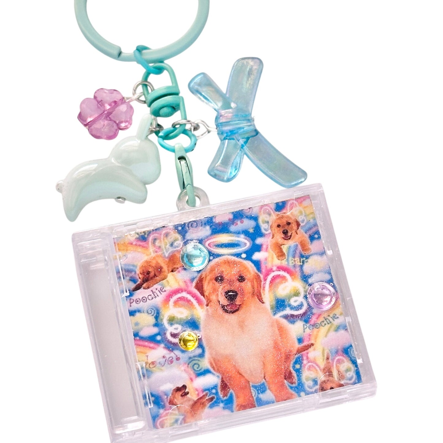 Y2K Puppy CD Case Bag Charm