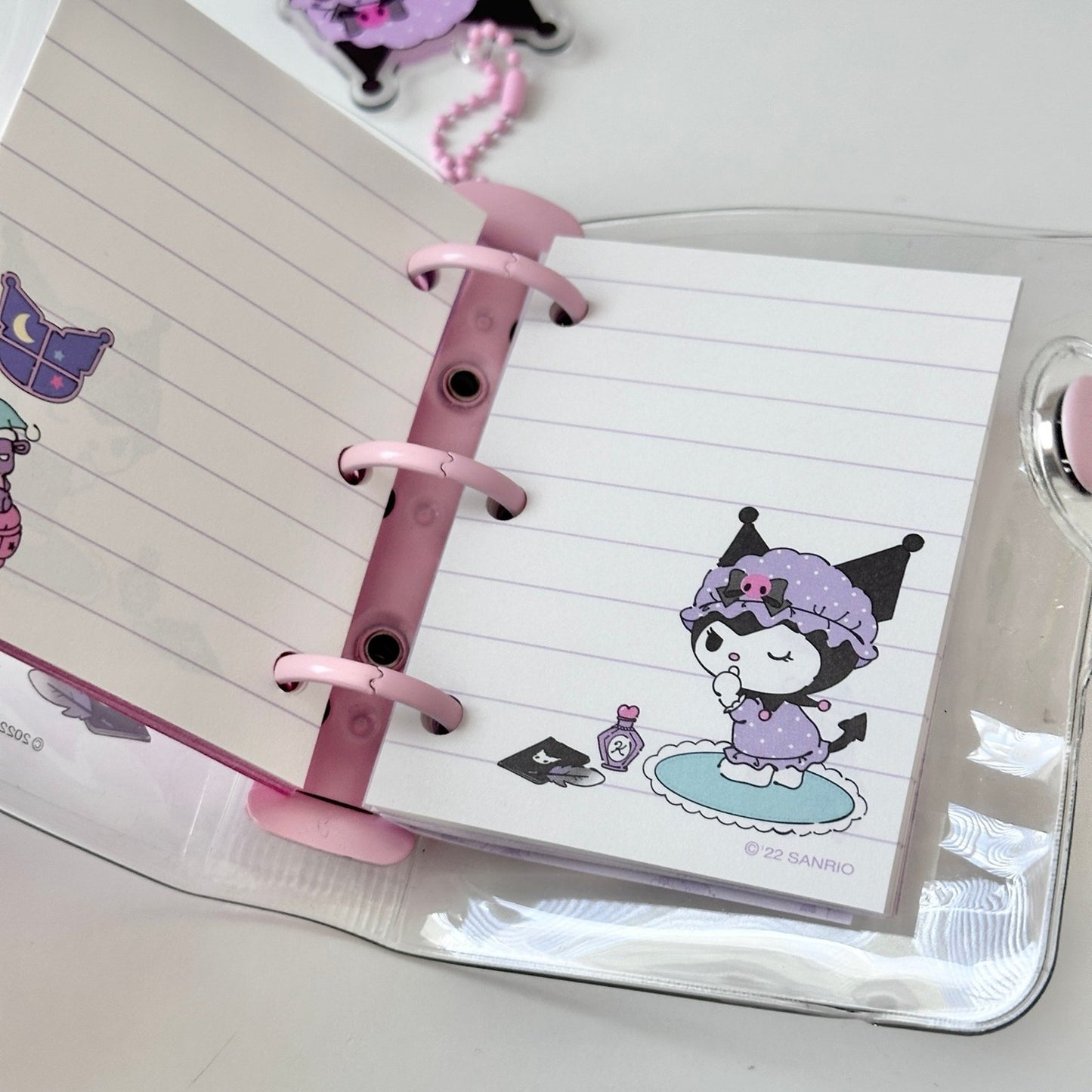 Kuromi Cute Mini Schedule Calendar Binder Pajamas