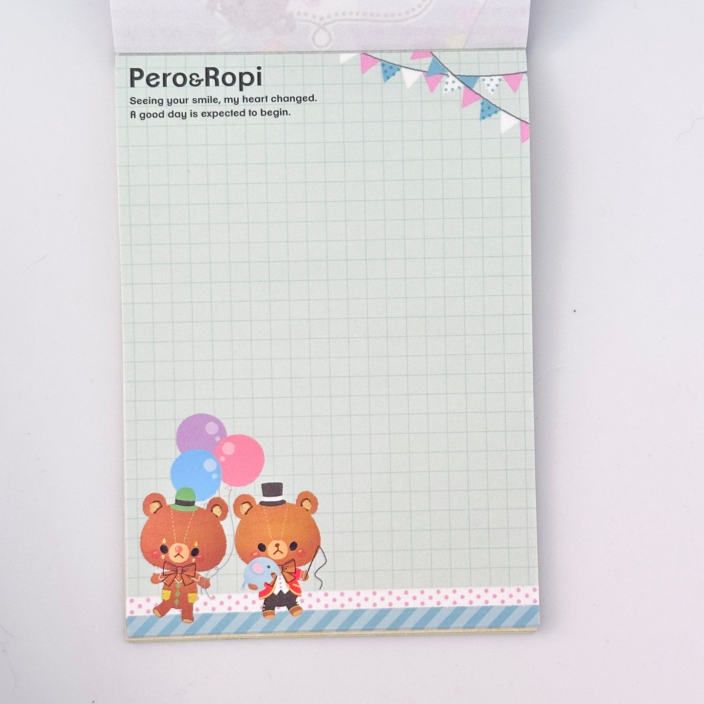 Pero & Ropi Memo Pad Heisei Retro Vintage Bears Kawaii Clover Circus