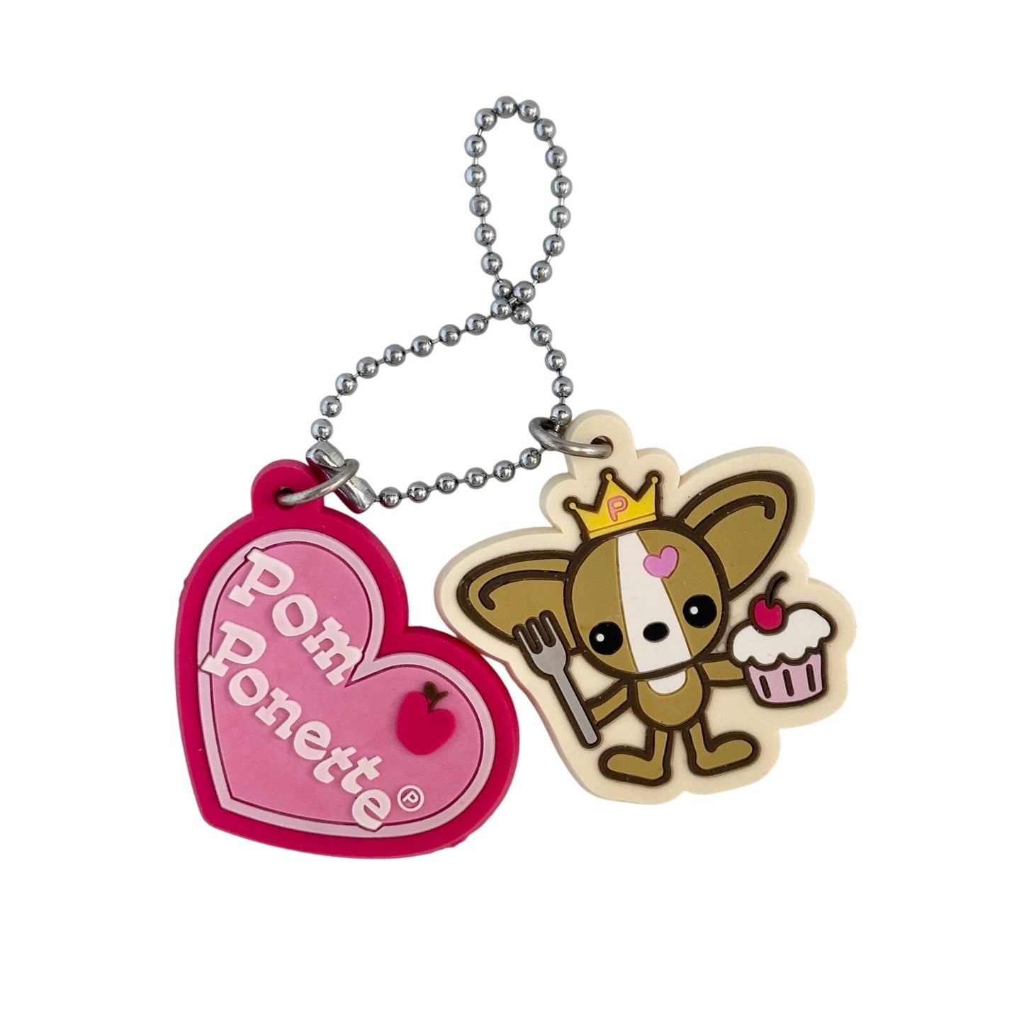 Pom Ponette Brand Japan Dog Charm Keychain PVC Rubber Official Merch Chihuahua