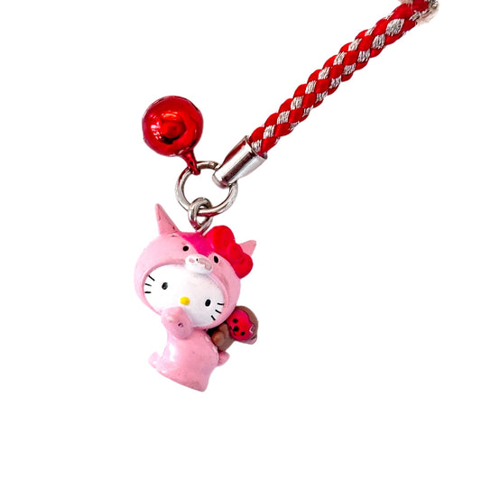 RARE Hello Kitty Local Pink Monkey Charm Phone Strap