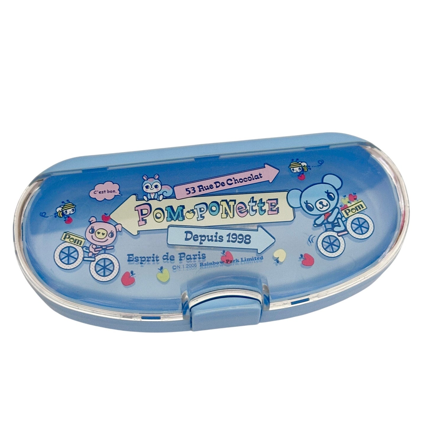Pom Ponette Pencil Case Clear Container Storage Japan Brand Kawaii Heisei Retro