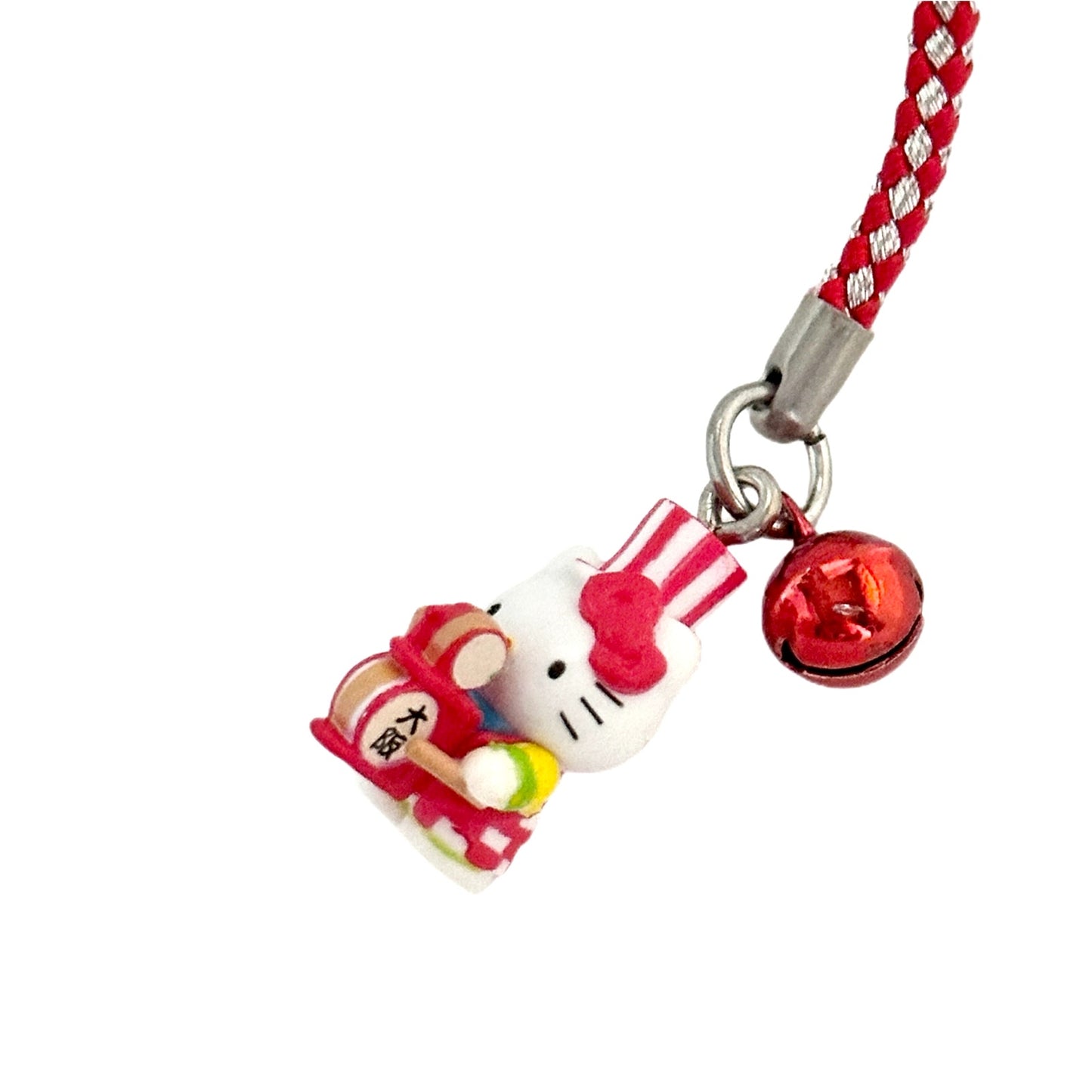 Hello Kitty Vintage Local Charm Strap Phone Keychain Japan 2000s Drums Osaka