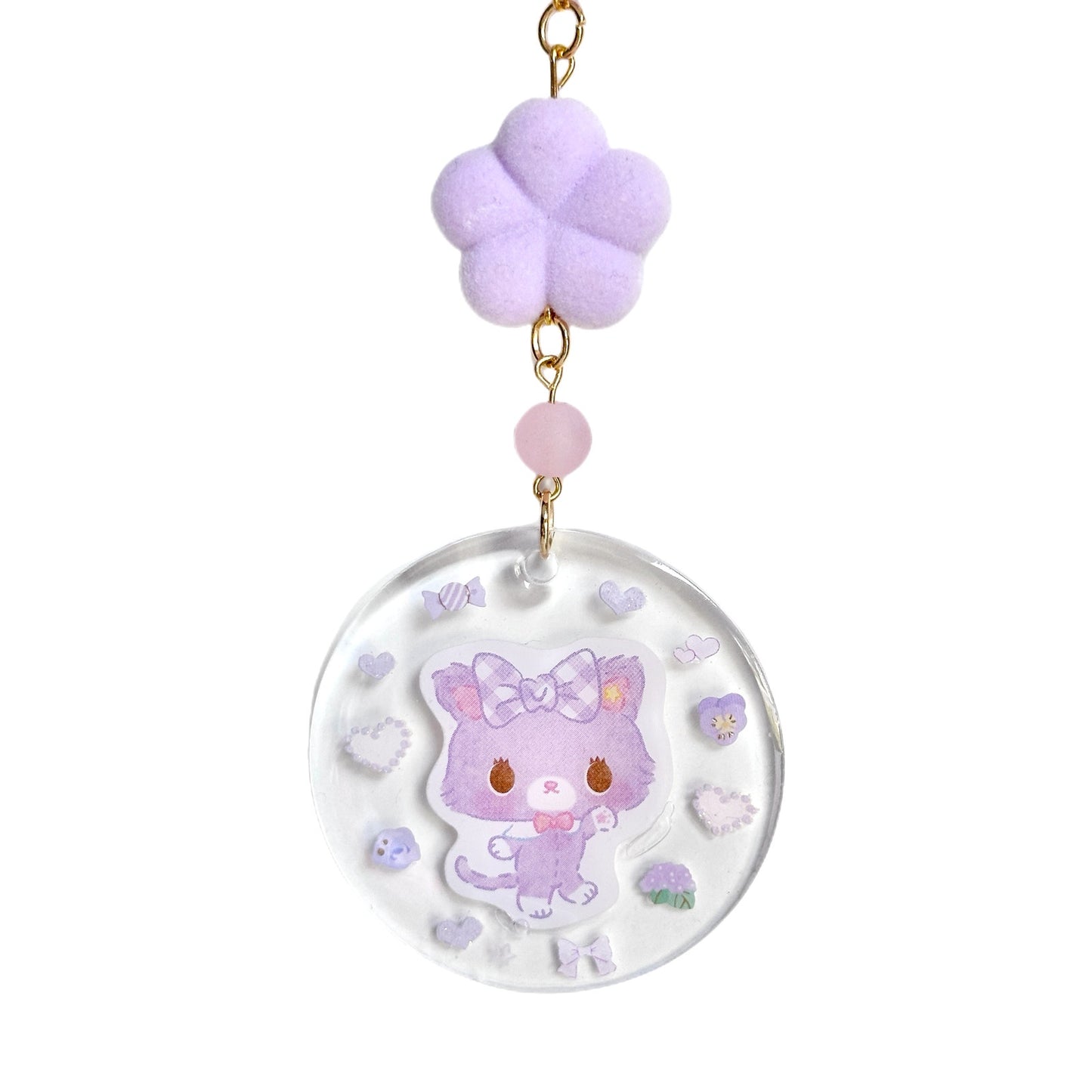 Mewkledreamy Sanrio Bag Charm Handmade One of a Kind Beaded Clip Keychain